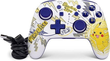 PowerA NANO ENHANCED MANDO SIN CABLES - NSGP0063-01 - Manette sans fil Bluetooth avec batterie rechargeable, design Pikachu School Days, pour Nintendo Switch PowerA NANO ENHANCED MANDO SIN CABLES - NSGP0063-01 - Manette sans fil Bluetooth avec batterie rechargeable, design Pikachu School Days, pour Nintendo Switch