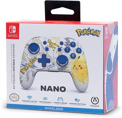 PowerA NANO ENHANCED MANDO SIN CABLES - NSGP0063-01 - Manette sans fil Bluetooth avec batterie rechargeable, design Pikachu School Days, pour Nintendo Switch PowerA NANO ENHANCED MANDO SIN CABLES - NSGP0063-01 - Manette sans fil Bluetooth avec batterie rechargeable, design Pikachu School Days, pour Nintendo Switch