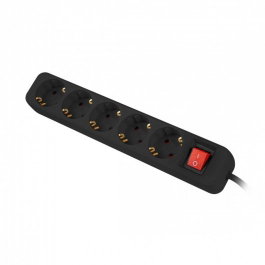 Lanberg Regleta 5 Prises Schuko avec Protection Enfants 1.5m Noir