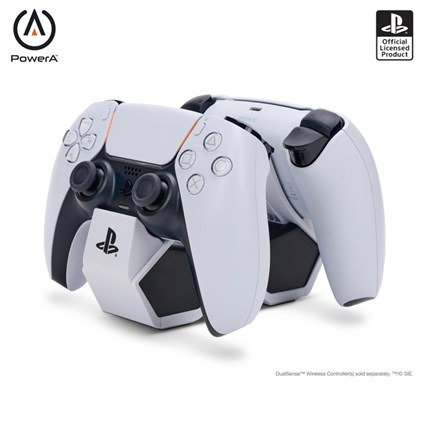 Power A 1522855-01 Station de Charge Double Officielle pour Manette DualSense PlayStation 5 - Charge et Exposition Deux Manettes Sans Fil
