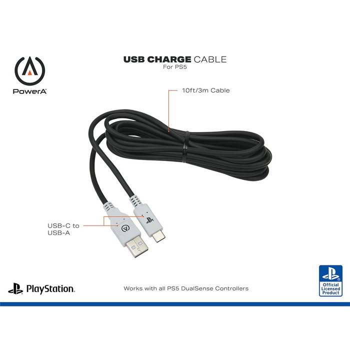 Câble USB A vers USB-C Powera 1516957-01 Noir 3 m