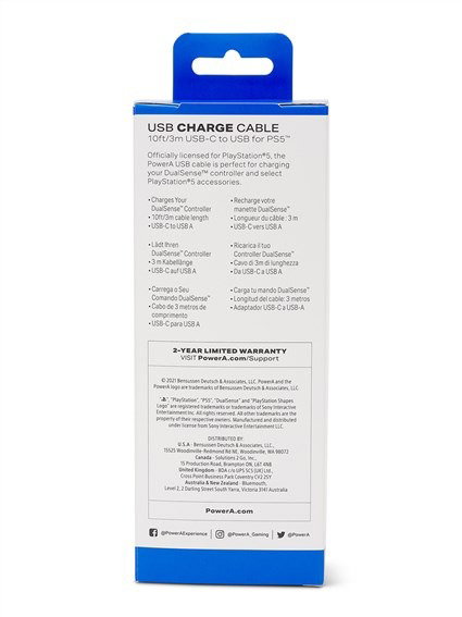 Power A 1516957-01 Câble USB-C pour PlayStation 5 - Longueur 3 mètres