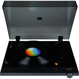 Thomson TT700 - Platine vinyle premium, vitesse 33/45 tours, tête de lecture Audio Technica AT91, antiskating, retour automatique, noire