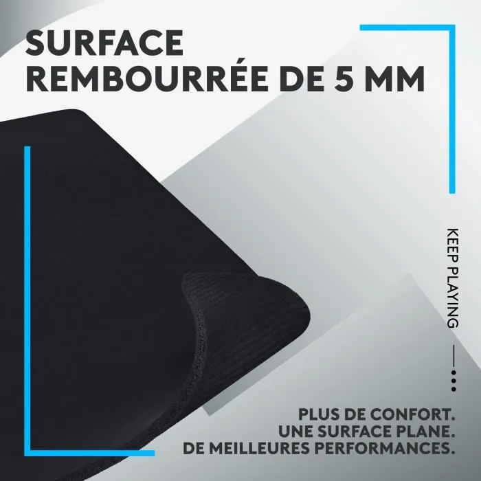 Logitech G Tapis de Souris Gamer G740 - Noir - Surface Épaisse pour Jeu Précision - 460 x 600 x 5 mm