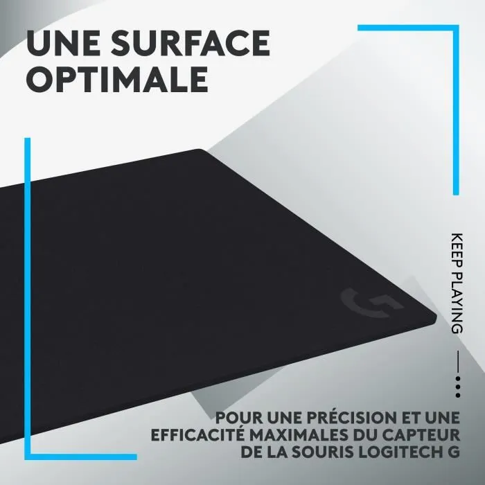Logitech G Tapis de Souris Gamer G740 - Noir - Surface Épaisse pour Jeu Précision - 460 x 600 x 5 mm