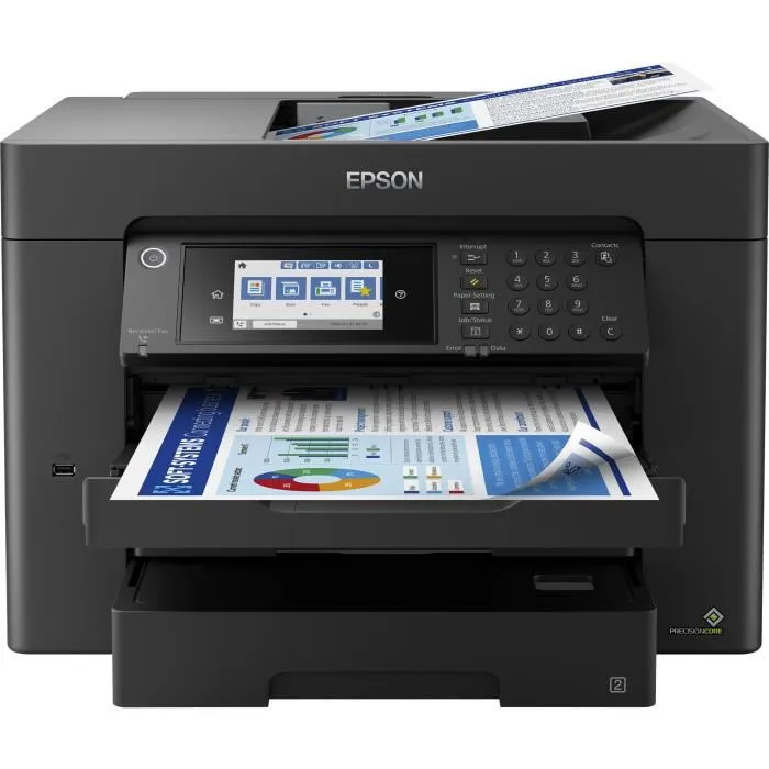 Epson WF-7840DTWF - Imprimante jet d'encre multifonction - Impression recto-verso automatique - Format Legal (216 x 356 mm) - Connexion sans fil