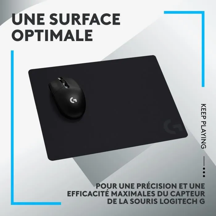 Logitech G G440 Tapis de souris gamer rigide avec surface optimisée pour capteurs - Noir - 340 x 280 x 5 mm
