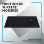 Logitech G640 - Tapis de souris gamer tissu grande taille 460 x 400 mm, 3 mm d'épaisseur - Noir - Optimisé pour PC et Mac