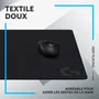Logitech G640 - Tapis de souris gamer tissu grande taille 460 x 400 mm, 3 mm d'épaisseur - Noir - Optimisé pour PC et Mac
