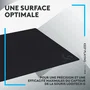 Logitech G640 - Tapis de souris gamer tissu grande taille 460 x 400 mm, 3 mm d'épaisseur - Noir - Optimisé pour PC et Mac