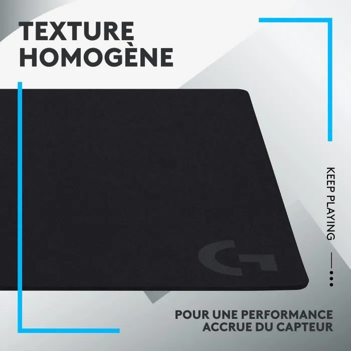 Logitech G640 - Tapis de souris gamer tissu grande taille 460 x 400 mm, 3 mm d'épaisseur - Noir - Optimisé pour PC et Mac Logitech G640 - Tapis de souris gamer tissu grande taille 460 x 400 mm, 3 mm d'épaisseur - Noir - Optimisé pour PC et Mac