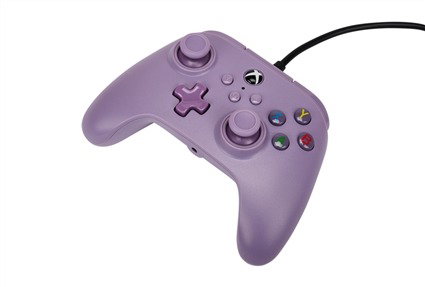 Power A XBGP0025-01 Manette Nanotech Câblée Compatible Xbox Series X|S, Xbox One et PC - Violet, Compacte avec Boutons Programmables