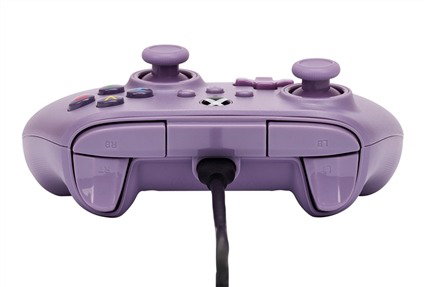 Power A XBGP0025-01 Manette Nanotech Câblée Compatible Xbox Series X|S, Xbox One et PC - Violet, Compacte avec Boutons Programmables