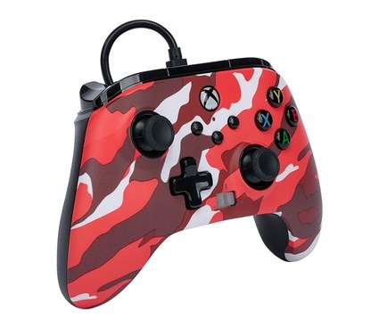 PowerA Enhanced Manette avec Câble pour Xbox Series X|S/One/PC - Camouflage Rouge - 1525942-01 - Double Vibration, Boutons Programmables, Cable USB 3m PowerA Enhanced Manette avec Câble pour Xbox Series X|S/One/PC - Camouflage Rouge - 1525942-01 - Double Vibration, Boutons Programmables, Cable USB 3m