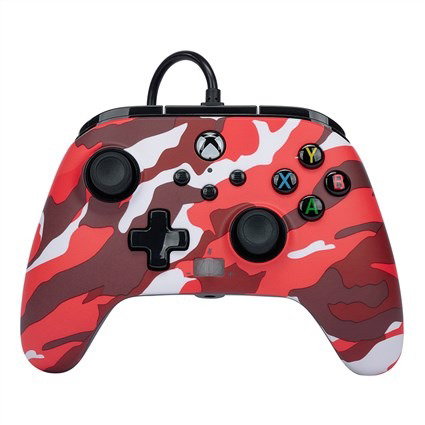 PowerA Enhanced Manette avec Câble pour Xbox Series X|S/One/PC - Camouflage Rouge - 1525942-01 - Double Vibration, Boutons Programmables, Cable USB 3m PowerA Enhanced Manette avec Câble pour Xbox Series X|S/One/PC - Camouflage Rouge - 1525942-01 - Double Vibration, Boutons Programmables, Cable USB 3m