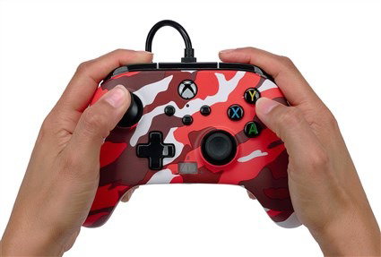 PowerA Enhanced Manette avec Câble pour Xbox Series X|S/One/PC - Camouflage Rouge - 1525942-01 - Double Vibration, Boutons Programmables, Cable USB 3m PowerA Enhanced Manette avec Câble pour Xbox Series X|S/One/PC - Camouflage Rouge - 1525942-01 - Double Vibration, Boutons Programmables, Cable USB 3m