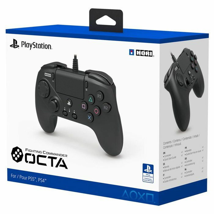 HORI Fighting Commander OCTA - Manette filaire pour PS4, PS5 et PC - Noir
