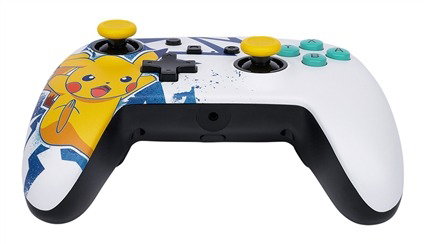 PowerA NSGP0041-01 Manette Améliorée avec Câble USB-C pour Nintendo Switch - Design Pikachu High Voltage, 3 m, Ergonomique, Boutons Programmables