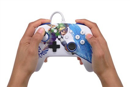 Power A 1526548-01 Manette avec câble pour Nintendo Switch - Thème The Legend of Zelda : Espada Maestra (Link) avec boutons programmables, design ergonomique et câble USB de 3 m