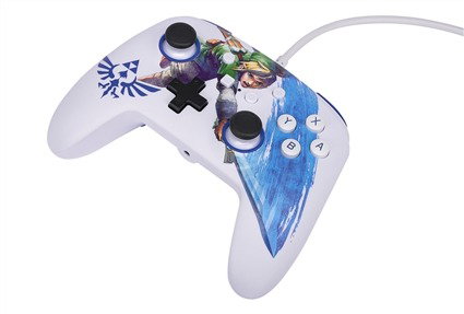 Power A 1526548-01 Manette avec câble pour Nintendo Switch - Thème The Legend of Zelda : Espada Maestra (Link) avec boutons programmables, design ergonomique et câble USB de 3 m