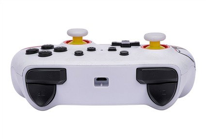 Power A 1526549-01 Manette Nintendo Switch câblée améliorée Mario Fireball avec commandes avancées, ergonomique, câble USB 3 m
