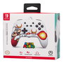 Power A 1526549-01 Manette Nintendo Switch câblée améliorée Mario Fireball avec commandes avancées, ergonomique, câble USB 3 m