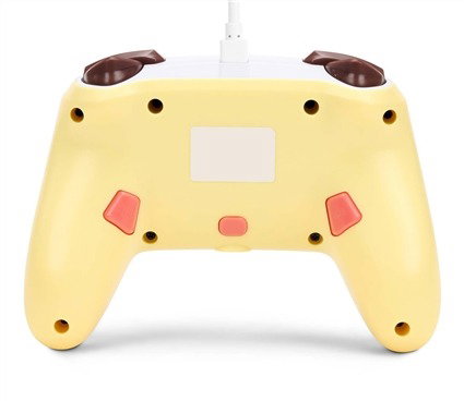 PowerA 1522661-01 Manette avec câble améliorée pour Nintendo Switch - Modèle Pikachu Type Électrique avec licence officielle, boutons programmables et cable USB-C 3m