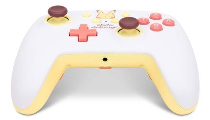 PowerA 1522661-01 Manette avec câble améliorée pour Nintendo Switch - Modèle Pikachu Type Électrique avec licence officielle, boutons programmables et cable USB-C 3m