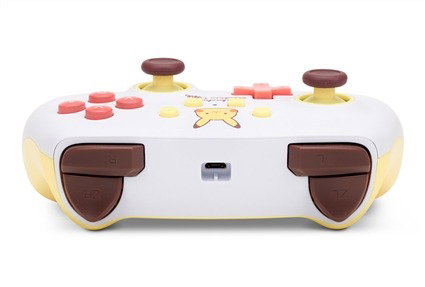 PowerA 1522661-01 Manette avec câble améliorée pour Nintendo Switch - Modèle Pikachu Type Électrique avec licence officielle, boutons programmables et cable USB-C 3m