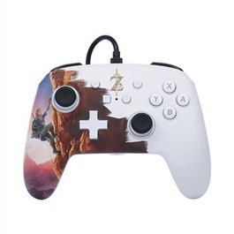 PowerA Mando Enhanced avec câble USB-C NSGP0031-01 pour Nintendo Switch - Manette officielle avec boutons programmables et prise casque
