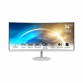 MSI PRO MP341CQW Blanc 34 pouces UWQHD 100Hz incurvé
