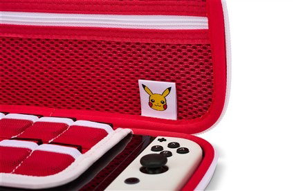 Power A Estuche Protector Compacto NSCS0064-01 - Étui de transport compact pour Nintendo Switch OLED/Switch/Switch Lite avec compartiment à cartouches et motif Pikachu Playday