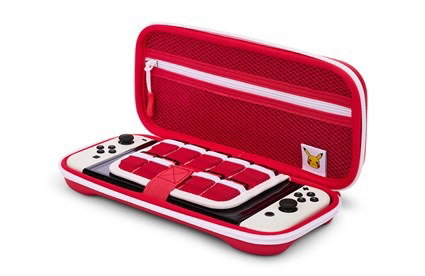 Power A Estuche Protector Compacto NSCS0064-01 - Étui de transport compact pour Nintendo Switch OLED/Switch/Switch Lite avec compartiment à cartouches et motif Pikachu Playday