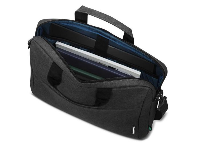 Lenovo Sacoche Portable 15,6" Noir pour Ordinateur Portable, Design Compact avec Sangle Ajustable et Intérieur Matelassé