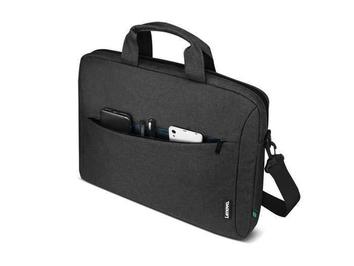 Lenovo Sacoche Portable 15,6" Noir pour Ordinateur Portable, Design Compact avec Sangle Ajustable et Intérieur Matelassé