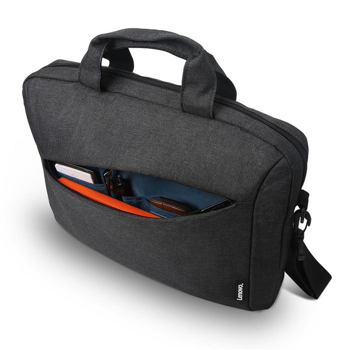 Lenovo Sacoche Portable 15,6" Noir pour Ordinateur Portable, Design Compact avec Sangle Ajustable et Intérieur Matelassé