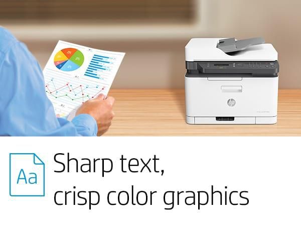 HP Imprimante multifonction laser couleur HP LaserJet Pro 179fnw - Impression, copie, scan, fax - WiFi, Ethernet, NFC - Compacte