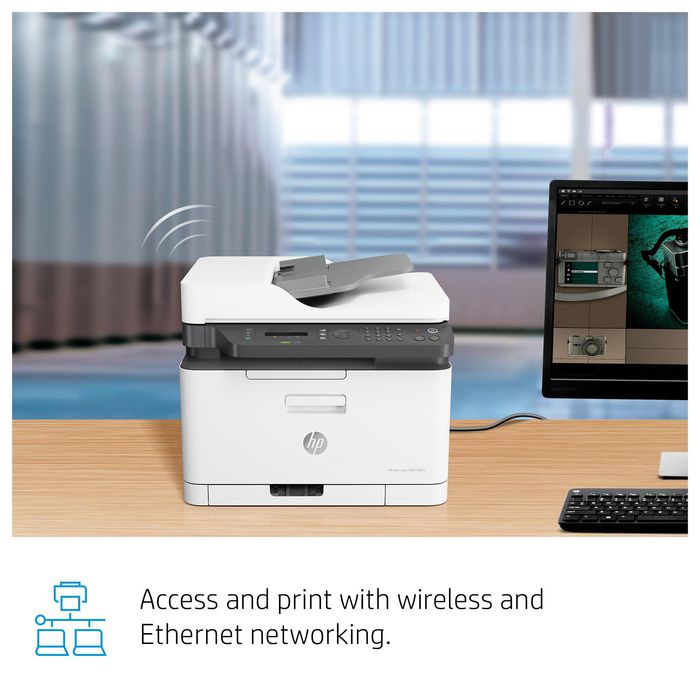 HP Imprimante multifonction laser couleur HP LaserJet Pro 179fnw - Impression, copie, scan, fax - WiFi, Ethernet, NFC - Compacte