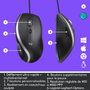 Logitech M500s Souris Filaire de Travail avec Défilement Ultrapide, 7 Boutons Programmable, DPI Réglable 400-4000, Capteur Optique, USB