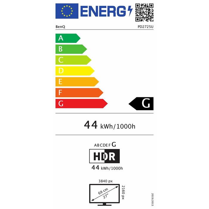 Écran BenQ PD2725U 27" 4K Ultra HD 60 Hz