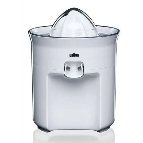 Braun CJ3050WH - Presse-agrumes électrique 60W - Blanc - Bec verseur anti-goutte - Pièces amovibles lavables au lave-vaisselle