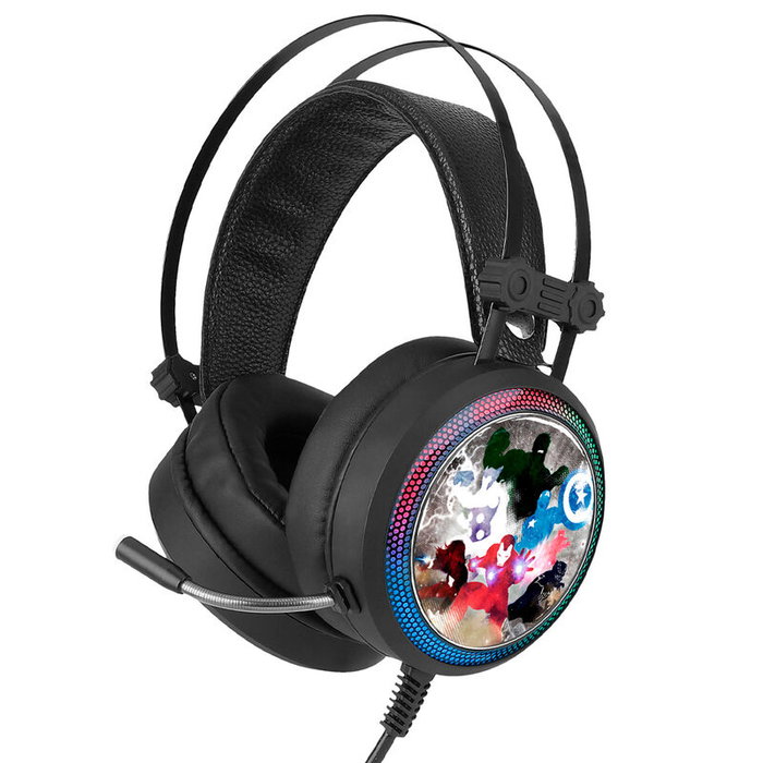 ERT GROUP Casque Gaming Marvel Avengers - Son Surround 7.1, Microphone Flexible, LED, Connexion USB et Jack 3.5mm ERT GROUP Casque Gaming Marvel Avengers - Son Surround 7.1, Microphone Flexible, LED, Connexion USB et Jack 3.5mm