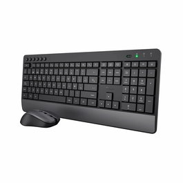 clavier et souris Trust Trezo Noir Espagnol Qwerty Espagnol QZERTY