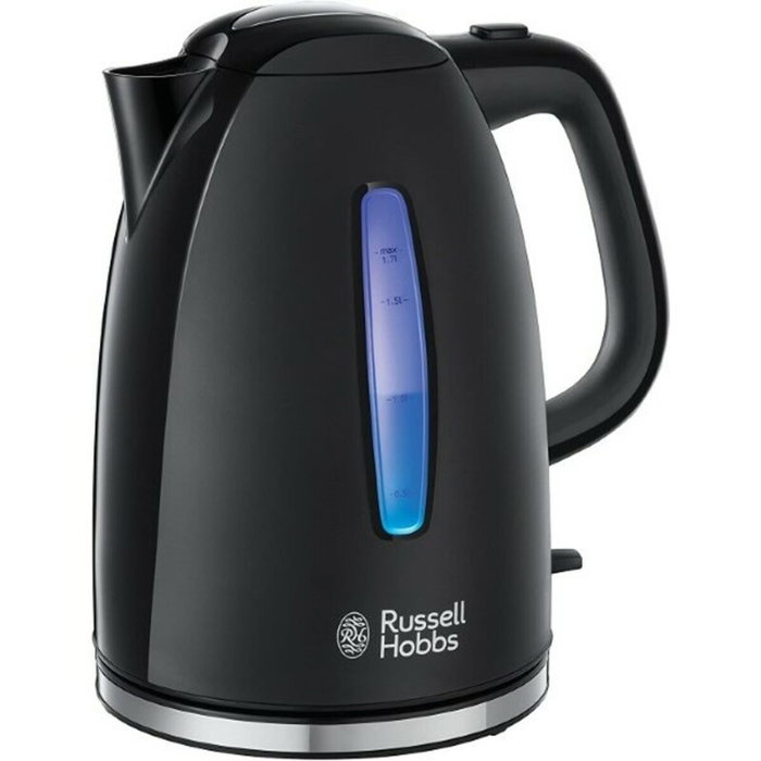 Russell Hobbs Textures Plus+ - Bouilloire 1,7 L Argentée et Noire