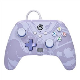 PowerA Manette Xbox avec cable XBGP0001-KJ - Manette officielle avec cable 3m pour Xbox Series X/S, One et Windows - 2 boutons programmables, double vibration, lavande