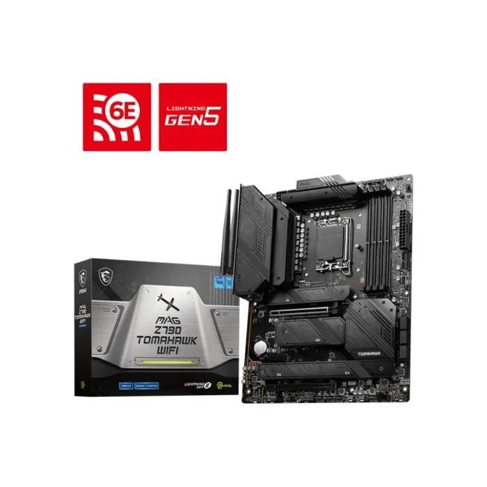 MSI MAG Z790 TOMAHAWK WiFi DDR5 Carte Mère Intel LGA1700 pour Core 12e/13e Gen, ATX MSI MAG Z790 TOMAHAWK WiFi DDR5 Carte Mère Intel LGA1700 pour Core 12e/13e Gen, ATX