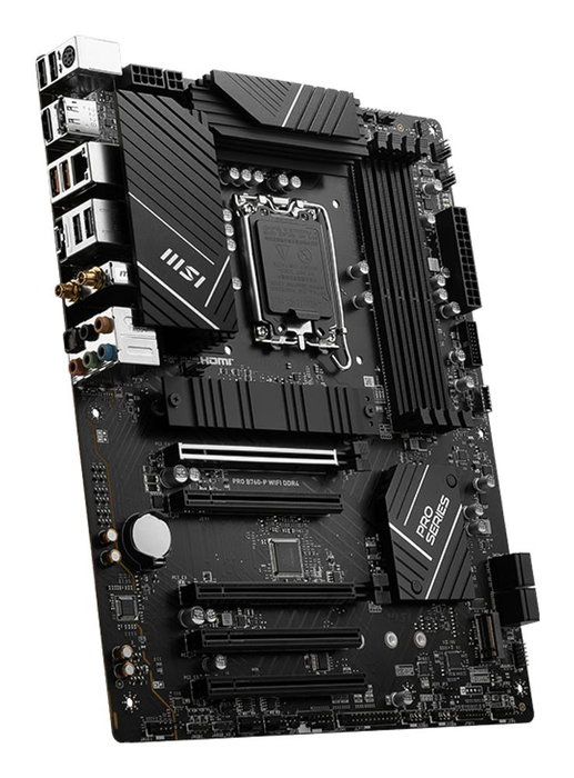 MSI PRO B760-P WiFi DDR4 Carte mère ATX socket LGA1700 Intel B760, Wi-Fi 6E, Bluetooth 5.3, DDR4, 4 M.2