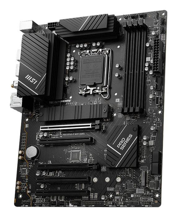 MSI PRO B760-P WiFi DDR4 Carte mère ATX socket LGA1700 Intel B760, Wi-Fi 6E, Bluetooth 5.3, DDR4, 4 M.2