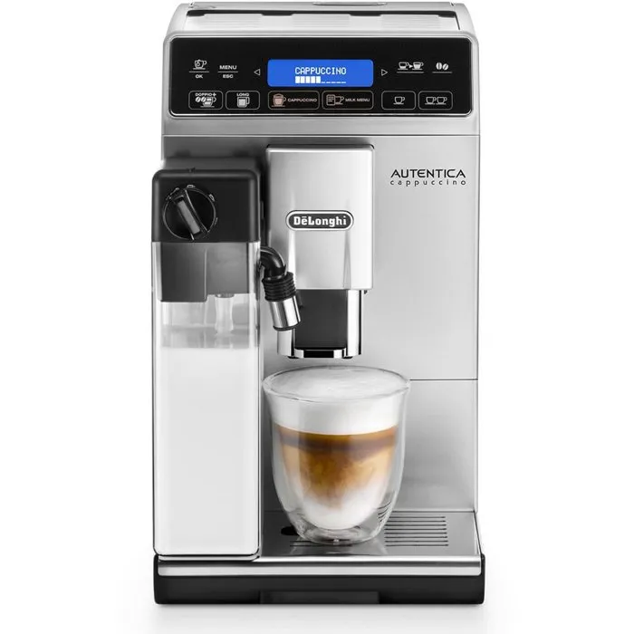 De'Longhi Autentica ETAM29.660.SB - Machine à café expresso broyeur argent avec système LatteCrema et carafe à lait - 4 recettes - 150g réservoir grains, 1.4L réservoir d'eau De'Longhi Autentica ETAM29.660.SB - Machine à café expresso broyeur argent avec système LatteCrema et carafe à lait - 4 recettes - 150g réservoir grains, 1.4L réservoir d'eau