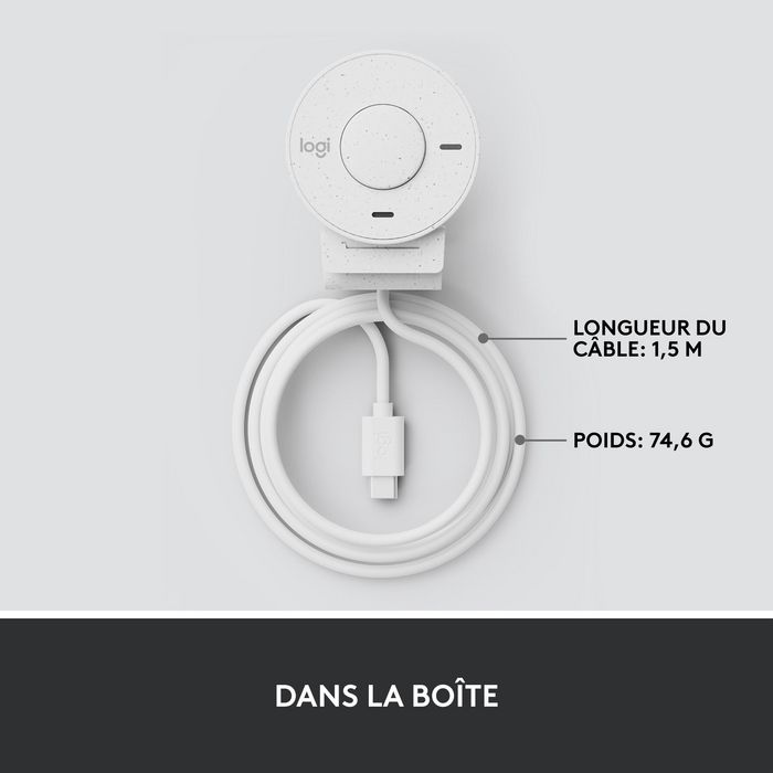 Logitech Brio 300 - Webcam Full HD avec mise au point automatique et microphones